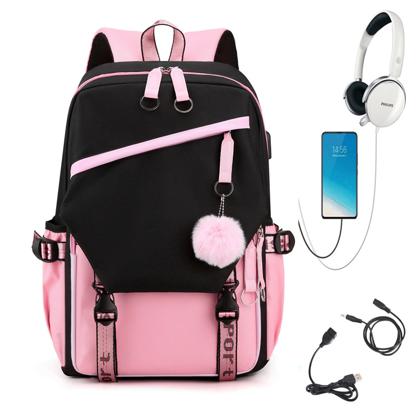 High quality backpack, school bag, Korean style, simple and elegant design.