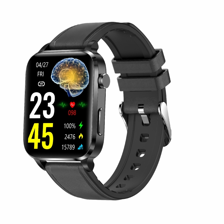 F100 1.7 inch HD Square Screen Leather Strap Smart Watch